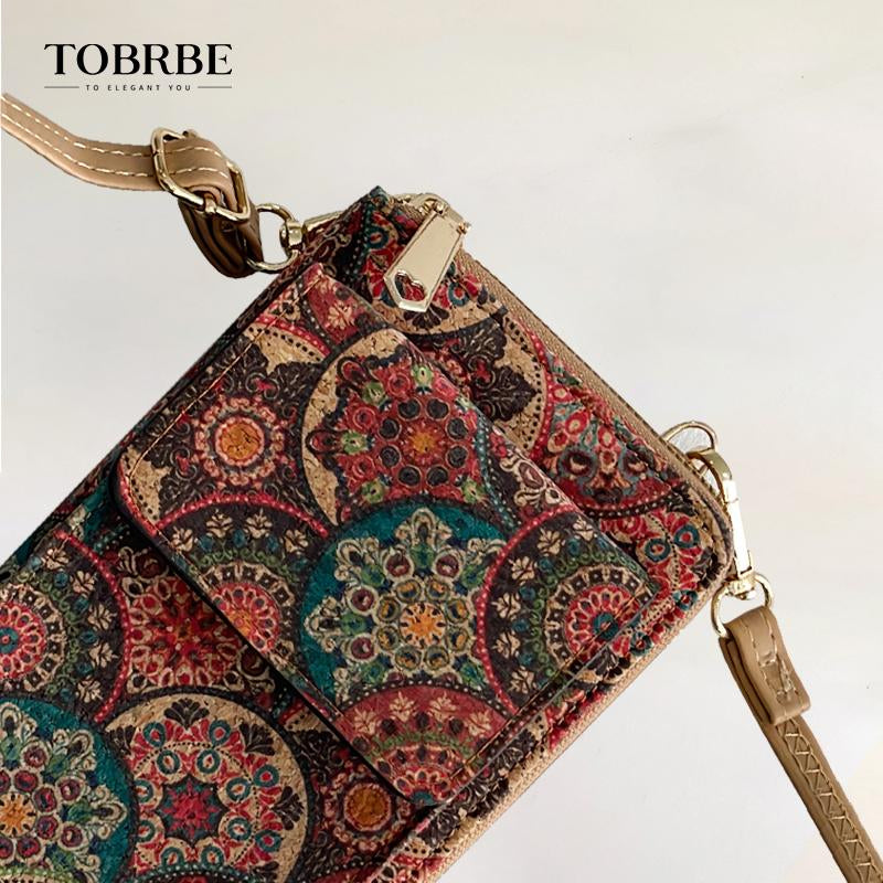 Mom Christmas Gift Eco-Friendly Natural Cork Crossbody Phone Wallet