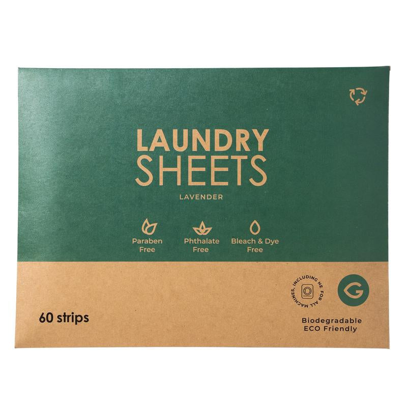 Eco-Friendly Cleaning Bundle: Multi-Surface Cleaner Starter Kit with 6 Refills and Laundry Sheets (Pack of 60 Strips)