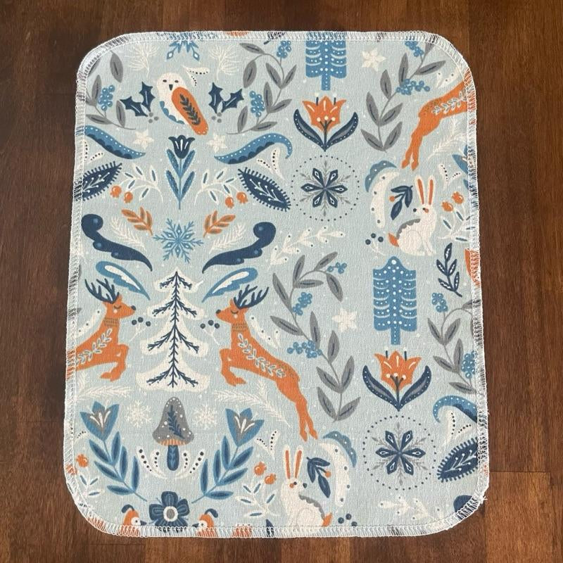 Winter Variety Pack - Eco-Friendly Reusable Kitchen Paper Towel Replacement Cotton Flannel Household