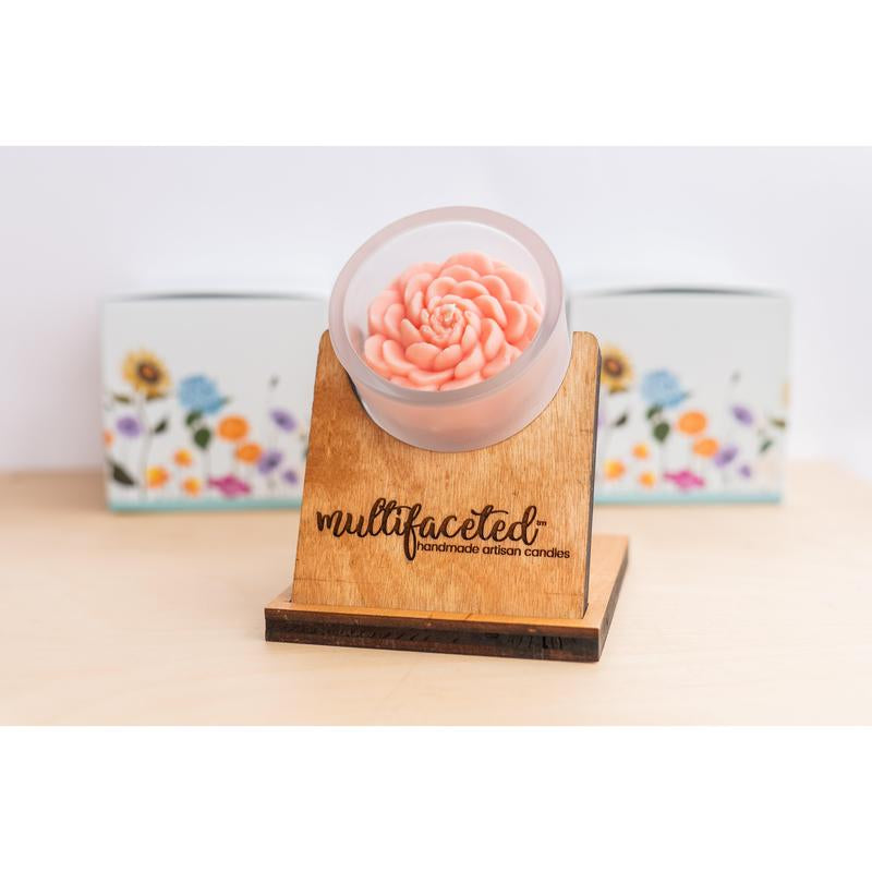 Ranunculus Flower Top Candle - Eco-Friendly
