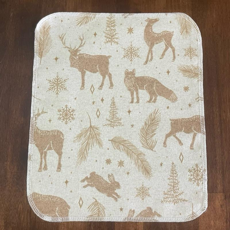 Winter Variety Pack - Eco-Friendly Reusable Kitchen Paper Towel Replacement Cotton Flannel Household