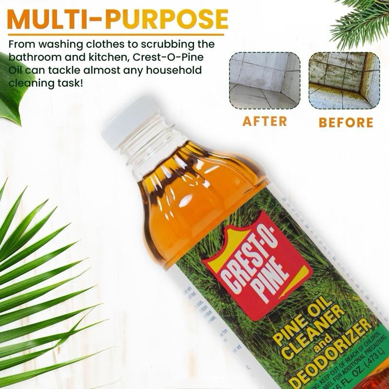 Crest-O-Pine Oil, Multi-Purpose Cleaner/Degreaser/Deodorant, Usa-Made, Eco-Friendly, Pet-Friendly 16Oz Cleaning Household Cleaning Household