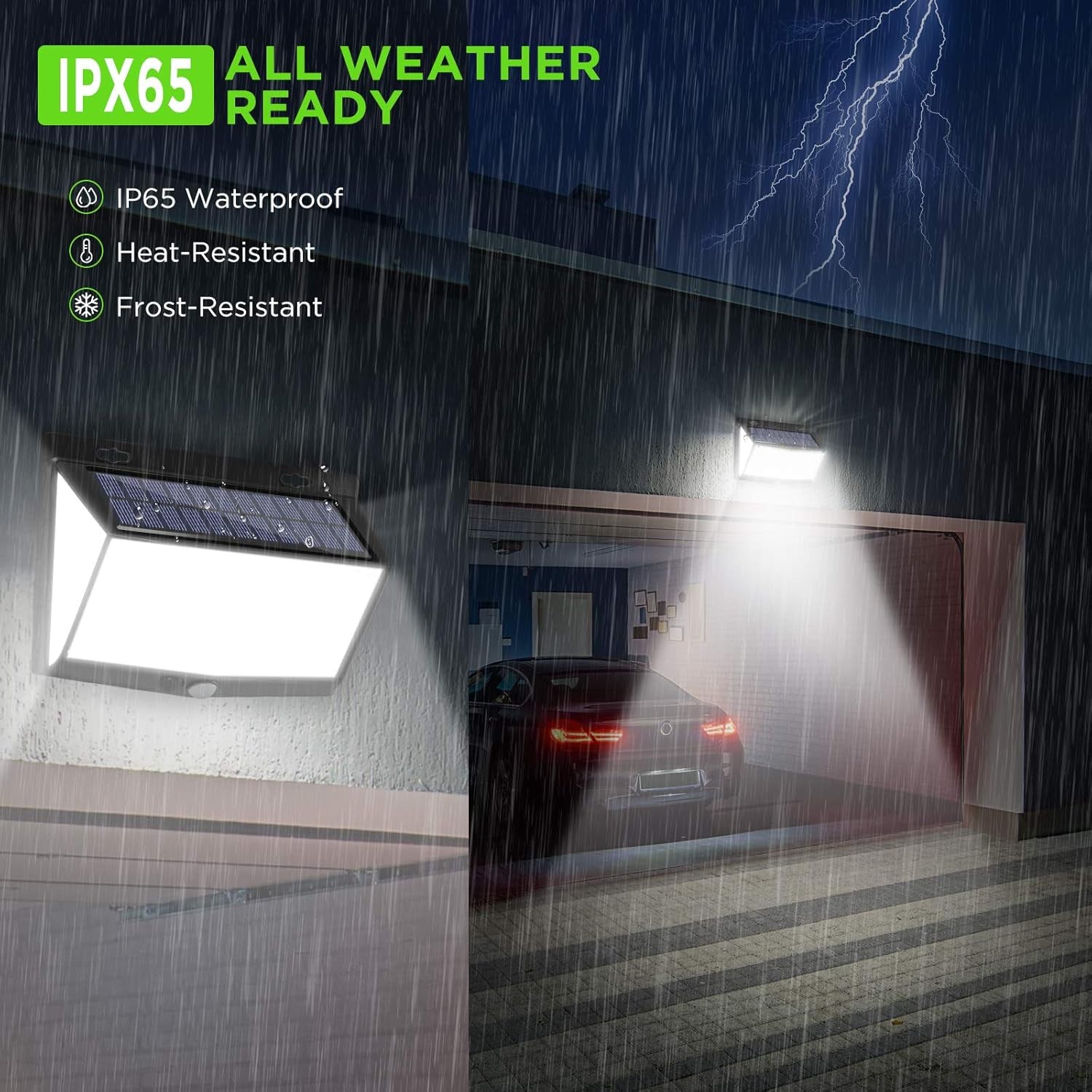 4 Packs Solar Lights Outdoor 468 Leds Motion Sensor Lights with 3 Lighting Modes, 270° Wide-Angle, IP65 Waterproof, Security Lights for outside Wall, Fence, Patio, Yard, Garden(4 Pcs)