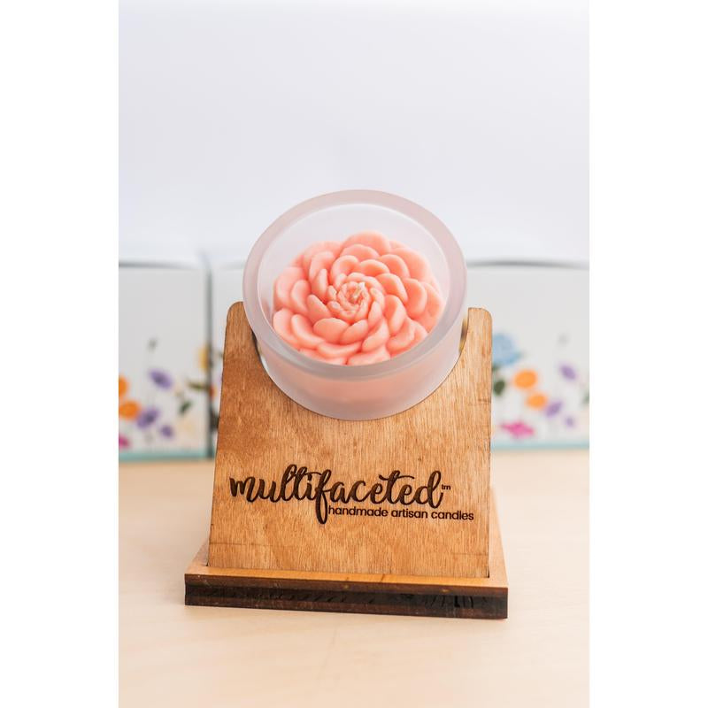 Ranunculus Flower Top Candle - Eco-Friendly